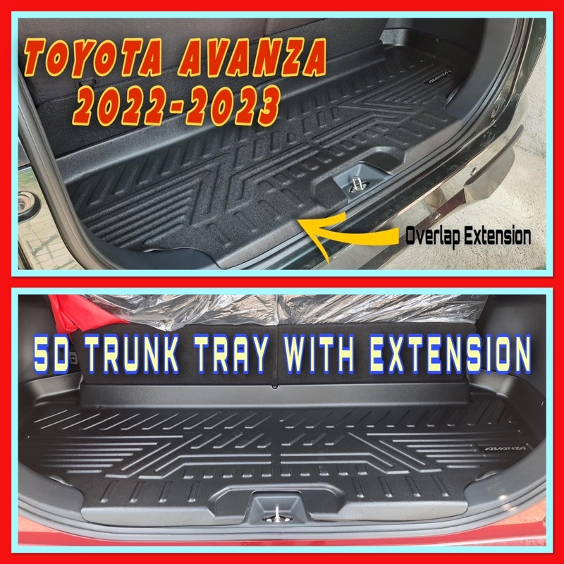 TOYOTA AVANZA 20222023 5D TRUNK TRAY WITH EXTENSION Shopee Philippines