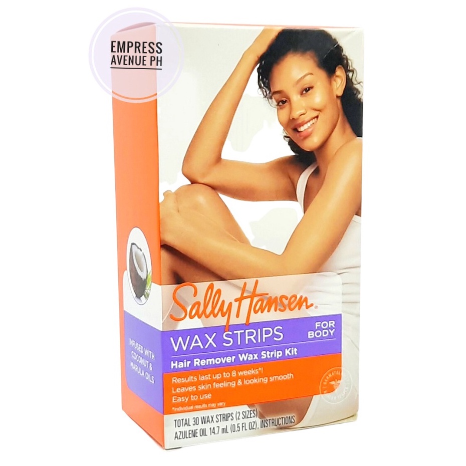 Sally Hansen Wax Strips for Body Hair Remover Wax Strip Kit (30 Strips