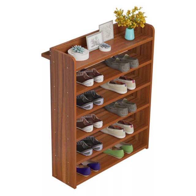 Wjf High Quality Wood Material Shoe Rack Storage Organizer 5 Layer Shopee Philippines