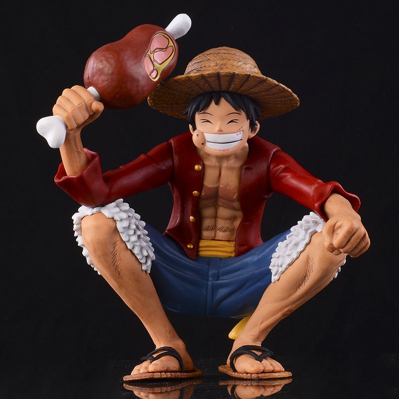 LUFFY Action Figure Eating Meat ONE PIECE KOA Anime Collection Shopee