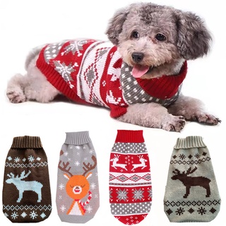 Dog Cat Christmas Sweater Winter Clothes For Puppy Chihuahua Yorkie Puppy Coat Pet Clothes
