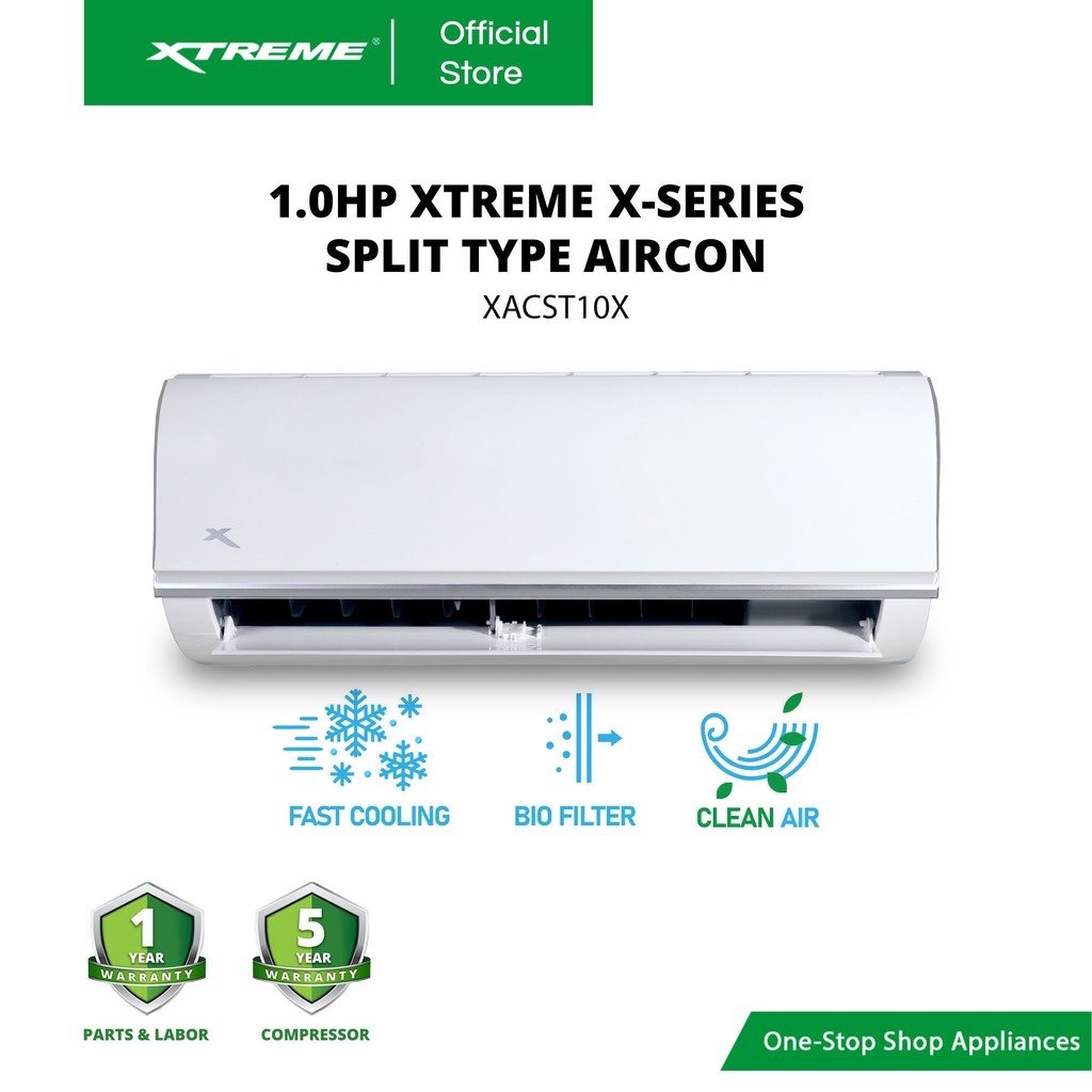 XTREME X-Series 1.0HP Non-inverter Split Type Air Conditioner with BIO ...