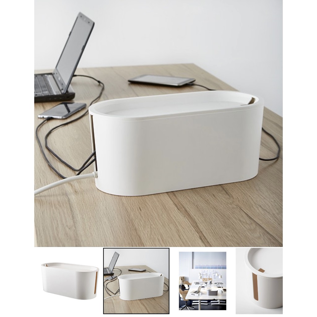 cable management box with lid (to hide extension cord) safety