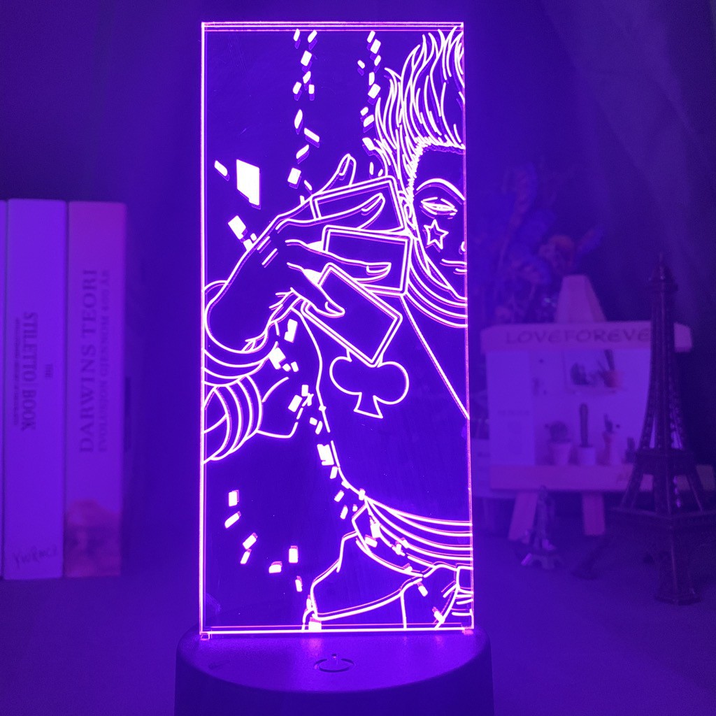 Acrylic 3d Night Light Led Color Changing Nightlight For Kids Bedroom Decoration Light Anime Hunter X Hunter Hisoka Lamp Gift Shopee Philippines