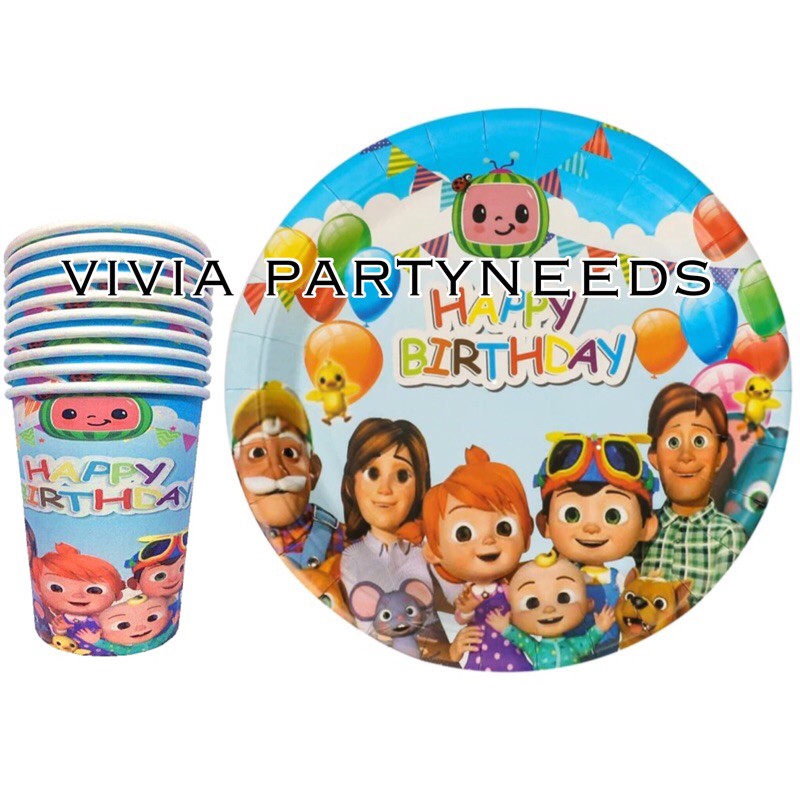 10pcs Birthday Paper Plate / Cups Shopee Philippines