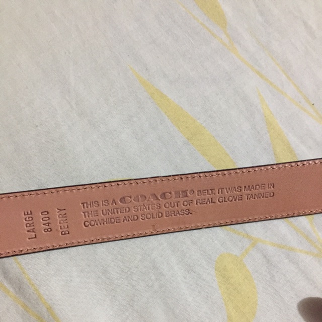 women's coach leather belts