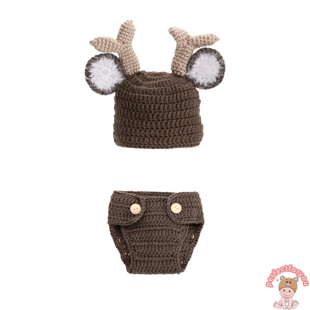 newborn crochet deer outfit