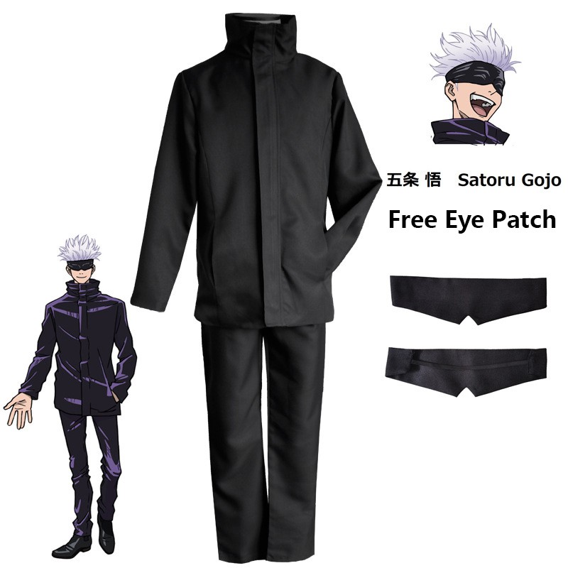 Anime Jujutsu Kaisen Cosplay Costume Gojo Satoru Uniform Sets Suit Yuji ...