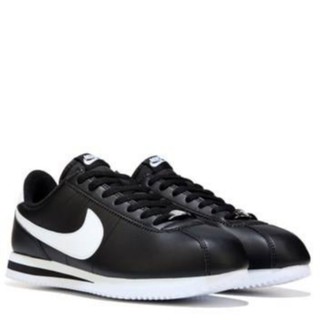 nike cortez black and white mens