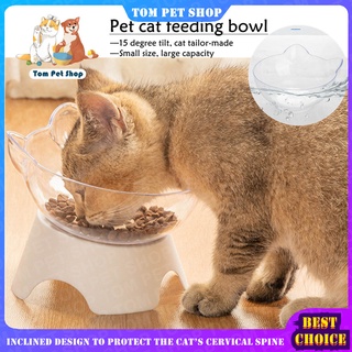 Cat And Dog Elevated Bowl 15 Degree Raised Food Container With Vertical Single Bowl