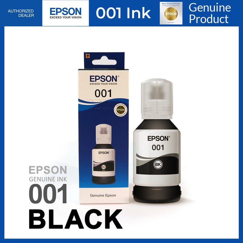 Epson 001 Black Ink Original For Epson L4150 L4160 L6160 L6170 L6190 L14150 Code C13t03y100