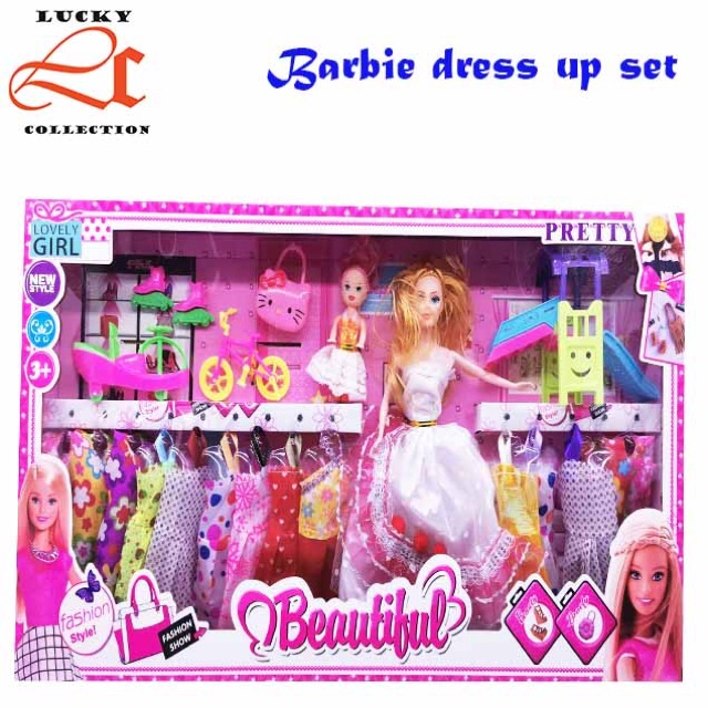 barbie dress up set