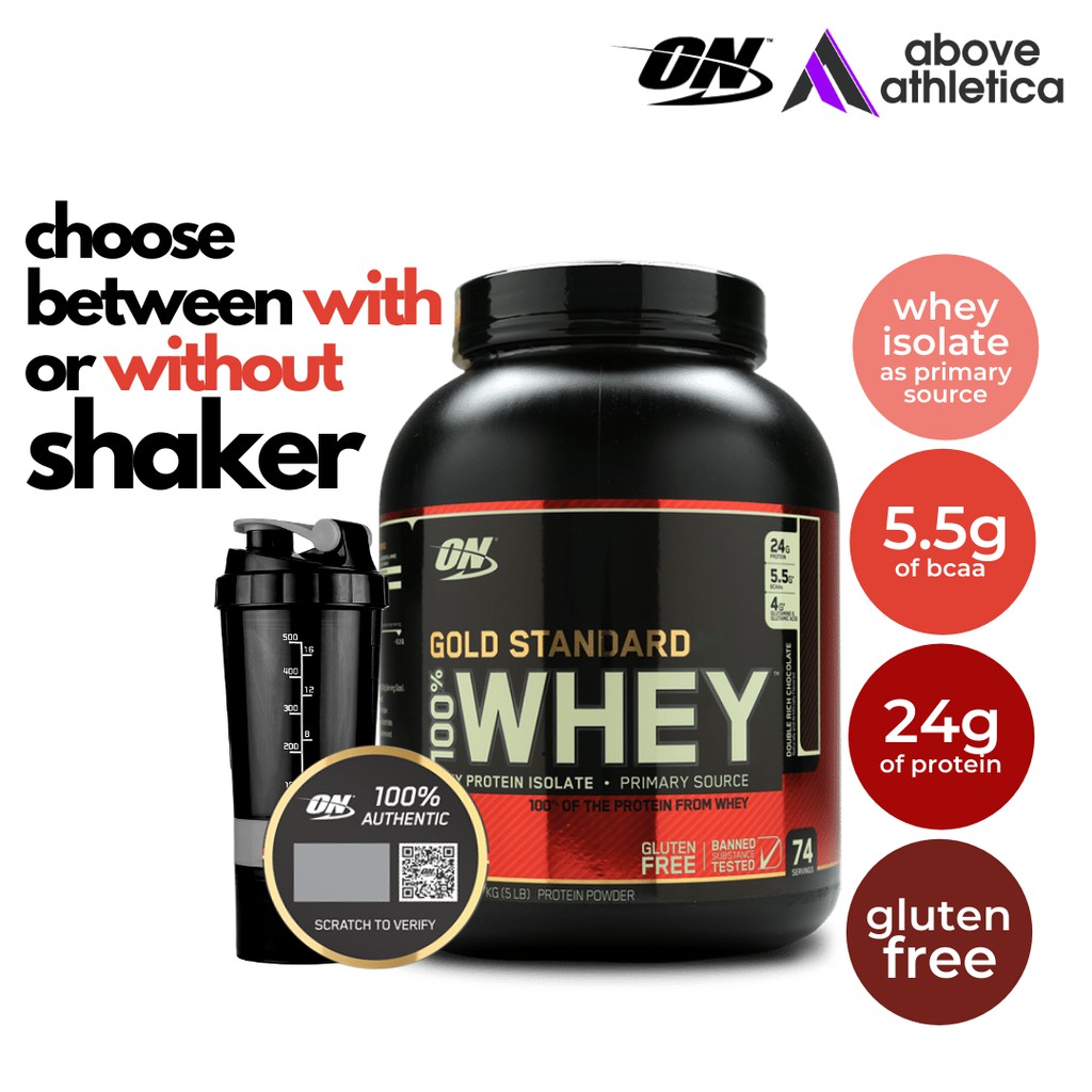 OPTIMUM NUTRITION GOLD STANDARD WHEY PROTEIN 5LBS with Authentication