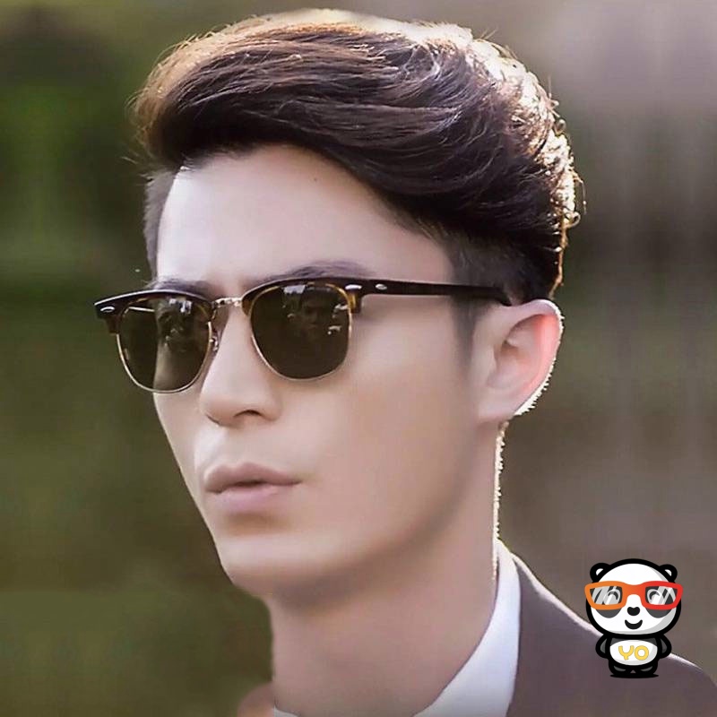 *YO Driving Square Frame Sunglass Half Frame Sunglasses UV400