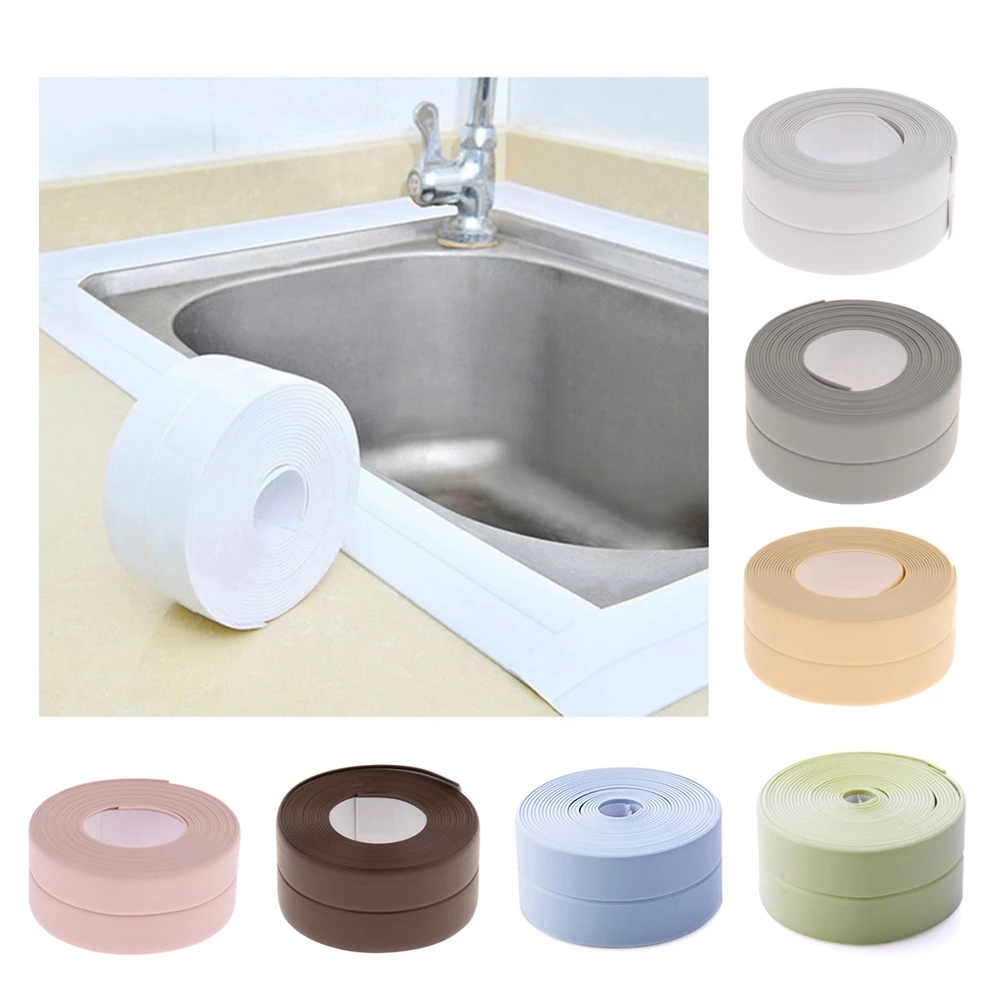 Selfadhesive Kitchen Moistureproof Antimold Caulking Tape/Bathroom Shower Sink Sealing Strip