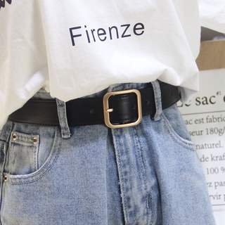 Woman Belt  Fashion Accessories Waistband Square Round Simple Design Artificial leather Material Korean