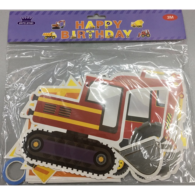 Happy Birthday Banner Construction Theme Shopee Philippines