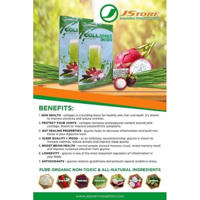 COLLAMAX 3000 (Powdered Juice drink) 5 sachets with a Surprise FREEBIE