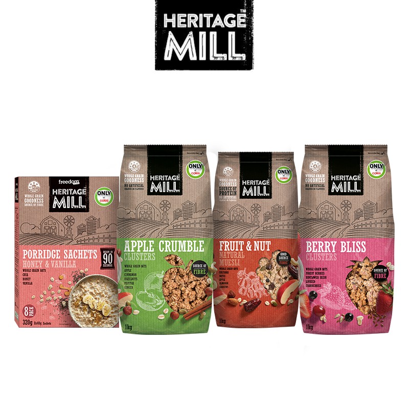 Freedom Foods Heritage Mill Natural Muesli Breakfast Cereal Maple Musli