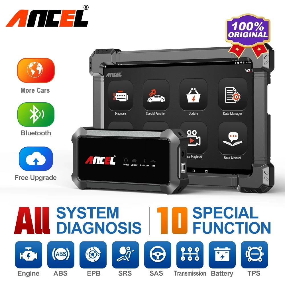 Ancel X7 OBD2 Scanner Bluetooth Wifi Professional OBD Automotive Full ...