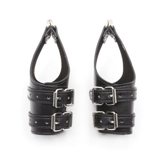 OTJX Black Padded PU Leather Fist Mitts Gloves Restraint ,Removable Spreader Bar, Dog Craw Protect G #9