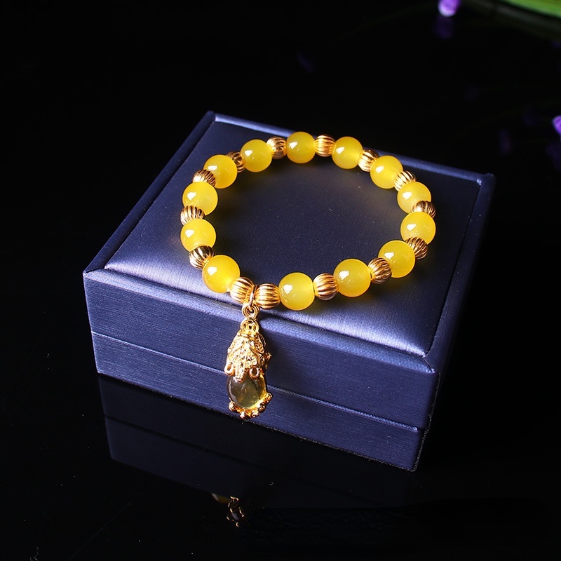 Charm Pixiu Beads Bracelet with Crystal Pixiu Pendant Lucky Women Bracelet PiYao Bracelet