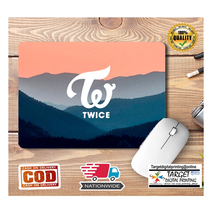 Twice Logo Quality Prints Thick Mouse Pad Twice Logo Shopee Philippines