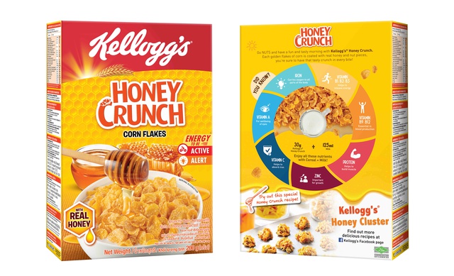 Kellogg S Honey Crunch Corn Flakes Cereal 0g With Real Honey Shopee Philippines