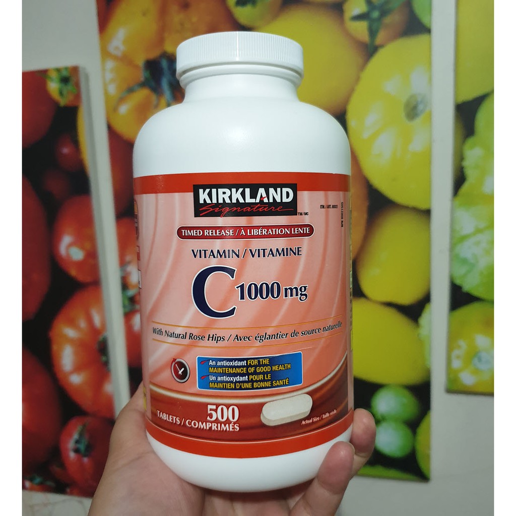 Kirkland Vitamin C 1000mg With Rose Hips 500 Tablets Shopee Philippines