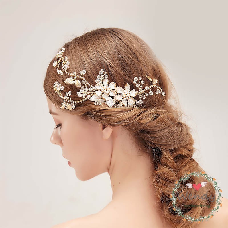 Red Beaded Silk Yarn Winding Headdress Cheongsam Dress Bride
