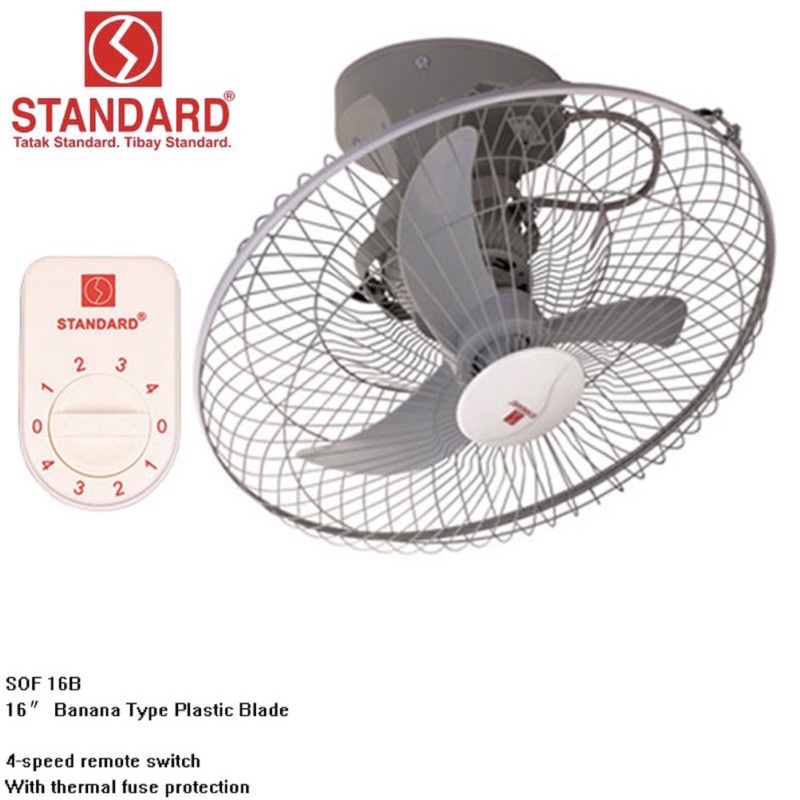 Standard Electric Fan Orbit Fan 16 inches SOF16B,SOF16E Shopee