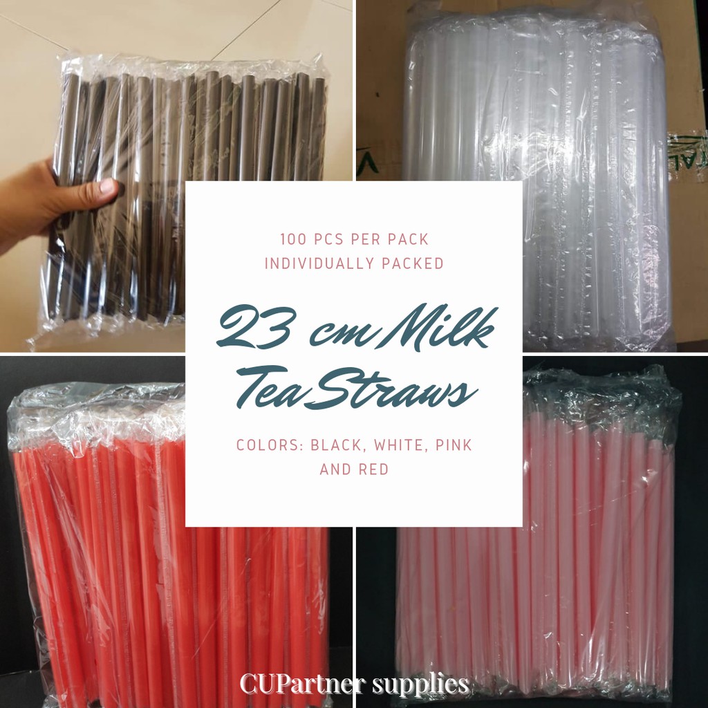 Plastic Straws / Milk Tea Boba Straw - 23 cm (Big) 100 pcs per pack ...