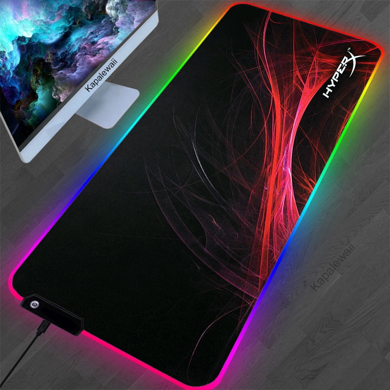 HyperX Rgb Mouse Pad XXL Computer Carpet Mouse Mat Gaming Accessories LED Backlit Gamer PC