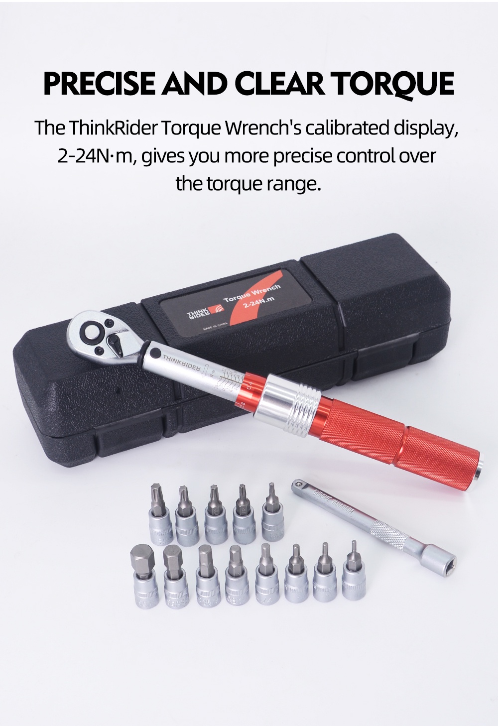 ThinkRider Professional TR-15S Bicycle Bike Torque Wrench Allen Key ...