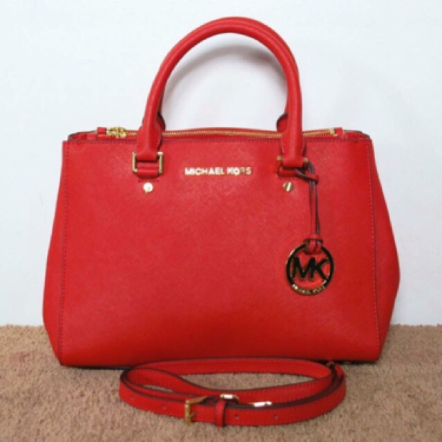 michael kors red handbag