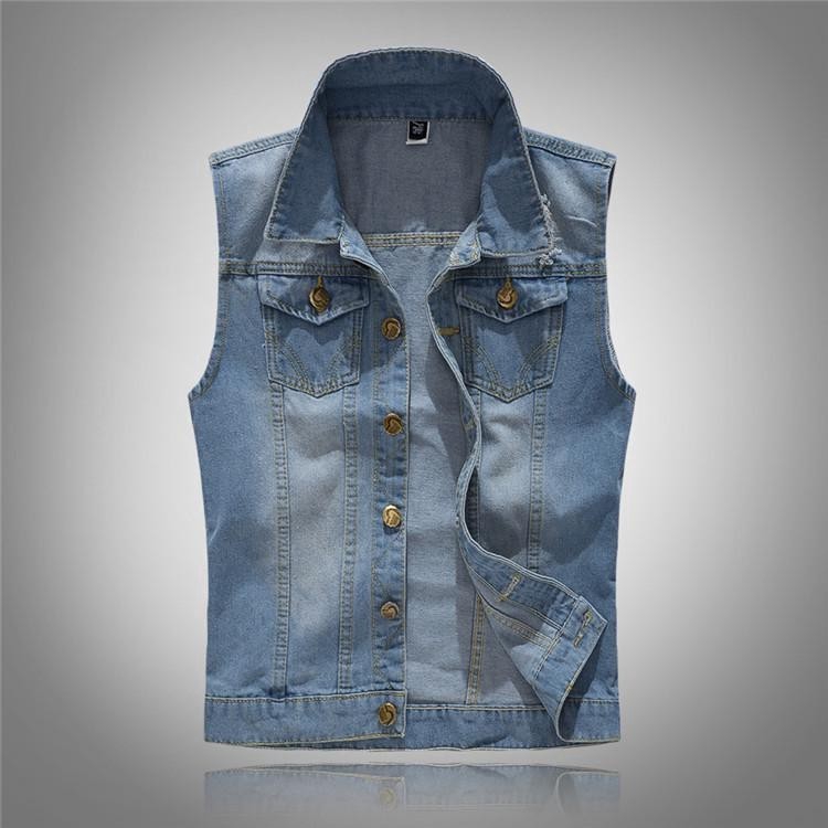 mens vest and jeans