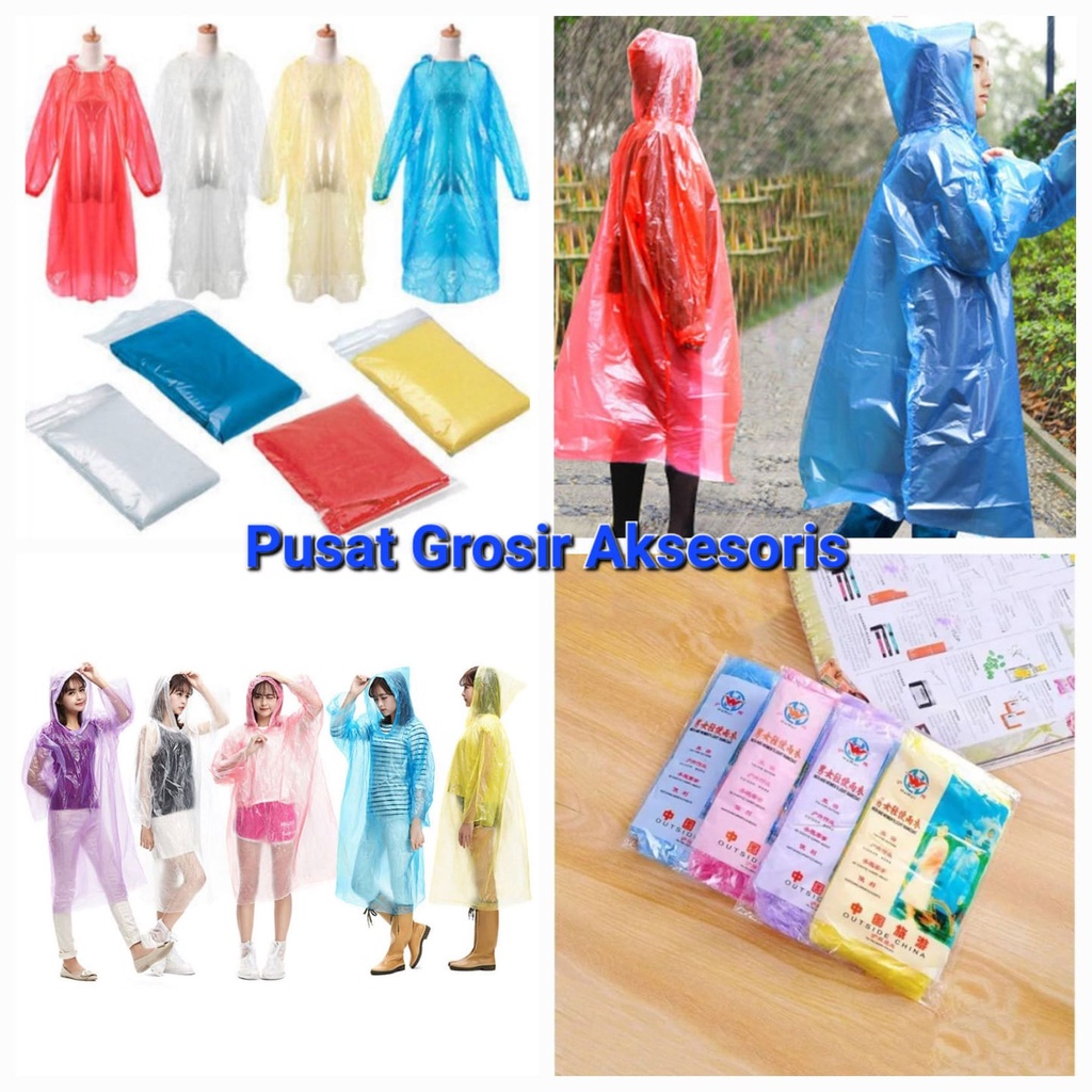 Disposable Plastic Raincoat Emergency Raincoat JS01 PGD Shopee