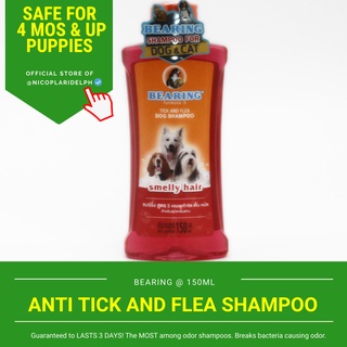 Bearing Anti Tick and Flea Shampoo for Smelly Hair Dogs (150ml)