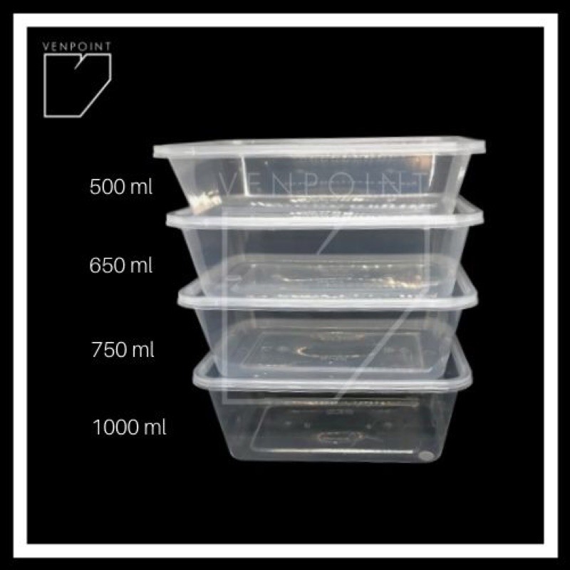 Rectangular Microwavable Plastic Container Re 500 Ml 650ml 750ml 1000ml Shopee Philippines