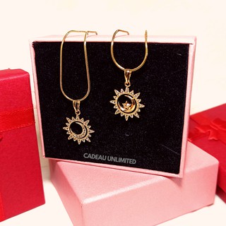 Tala by Kyla TBK Inspired Sun and Moon Solar Eclipse Necklace | 18K Gold Plated Jewelry with FreeBox