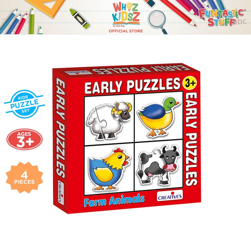 Whiz Kidsz Early Puzzles - Farm Animals, Educational Puzzles for Kids ...