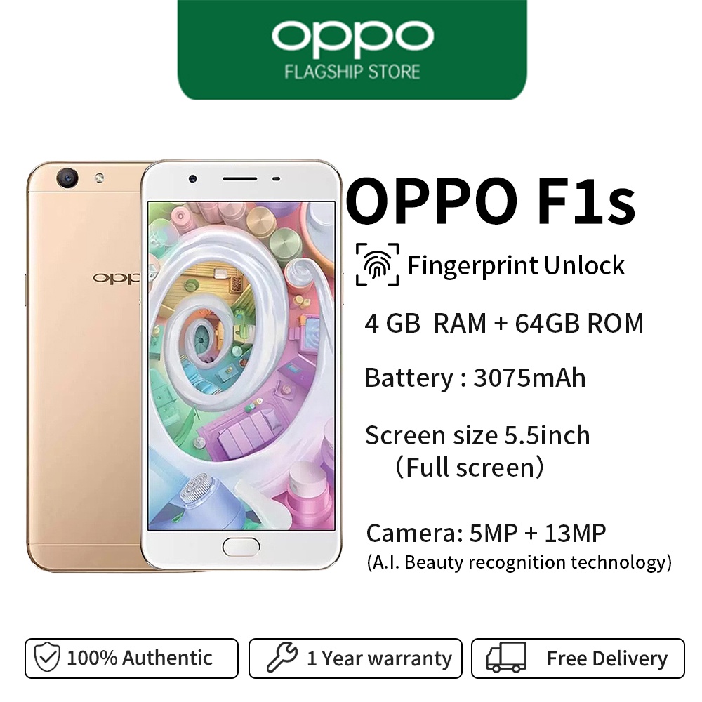 OPPO F1s 100% Original Brand NEW Official Smartphone 4GB+64GB Mobiles Android Phones 1 year warranty #2