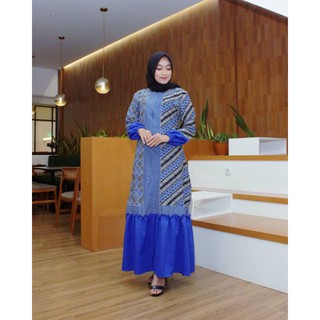 Aindra Batik Pekalongan Longdress Gamis Maxi Rempel Batik ...