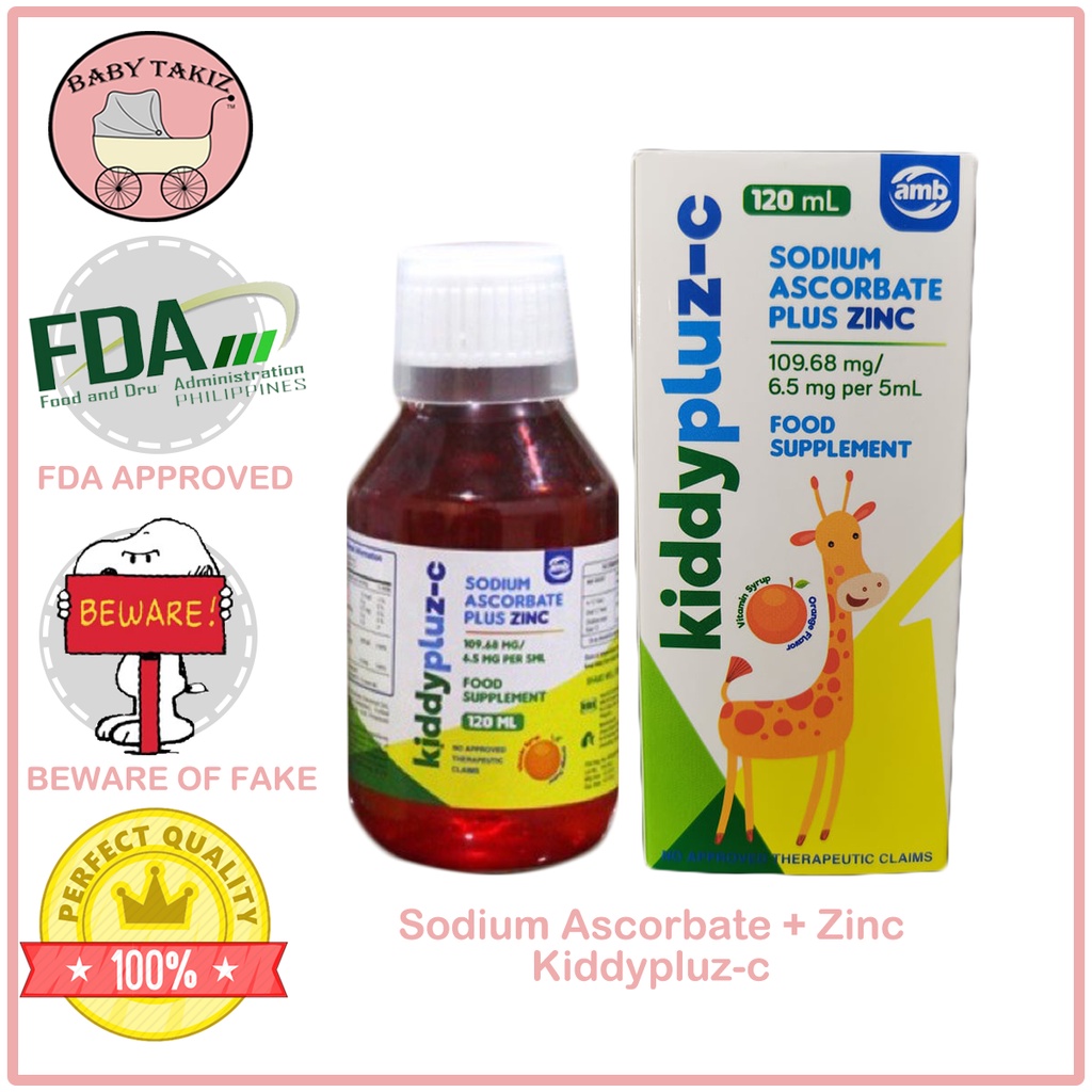 Kiddypluz C 1ml Sodium Ascorbate Zinc Kiddypluz C Syrup Shopee Philippines