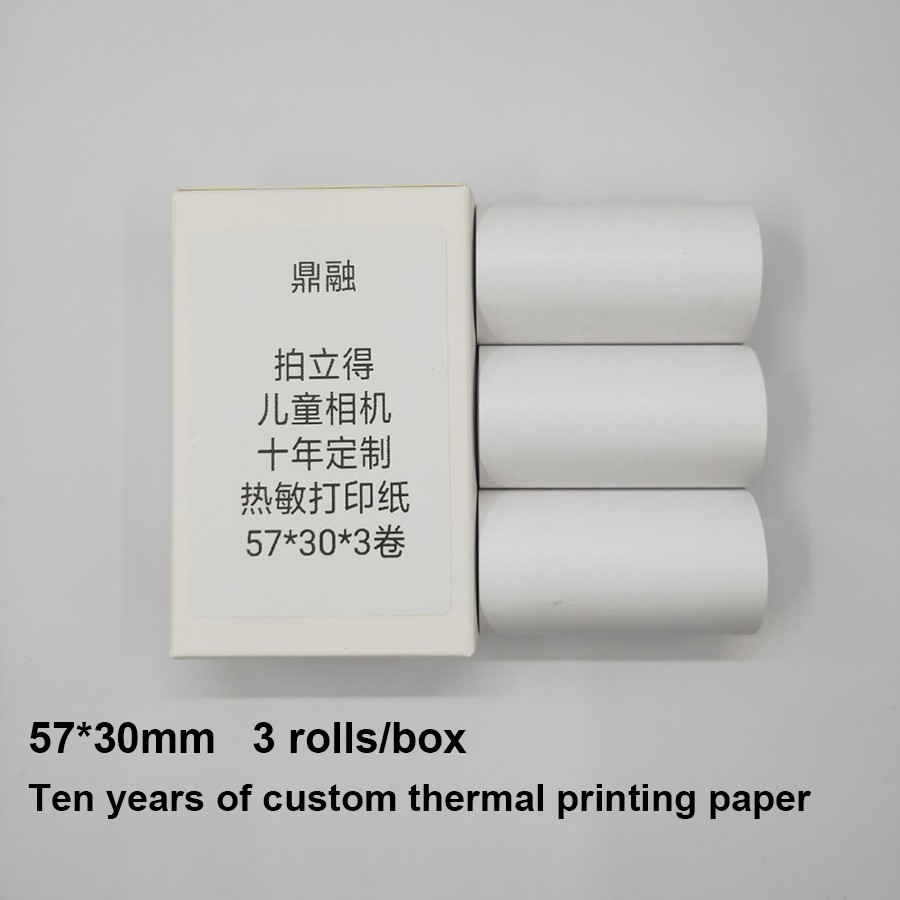 3 Rolls Set 57 30mm Thermal Paper Label Paper For Kids Printer Instant Camera Photo Paper For Peripa Shopee Philippines