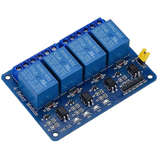 Relay Module: 5v relay module 4 channel Compatible for Arduino/Rpi ...