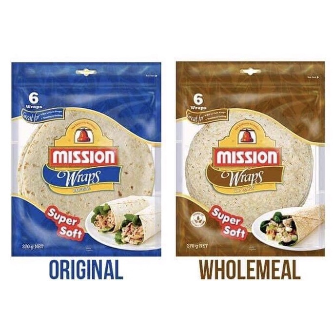 MISSION WRAPS Original / WholeMeal 270g (8" 6pcs) Shopee Philippines
