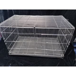 Galvanise collapsable double cage with divider and pooptray for all types of pet L30xW17xH18 INCHES