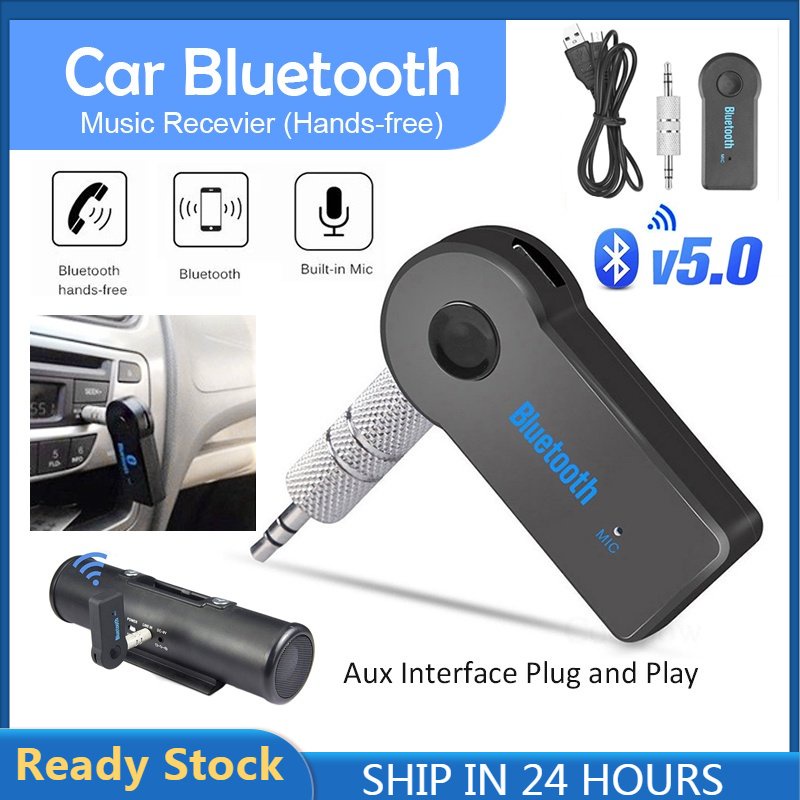 Wireless Bluetooth Receiver 3.5mm 5.0 Bluetooth Adapter Aux Car