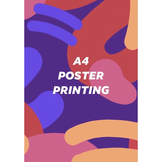 A4 POSTER PRINTING(customized) Shopee Philippines